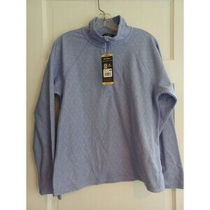 Eddie Bauer NWT 1/4 zip fleece womens M iris blue pullover top sweatshirt $70